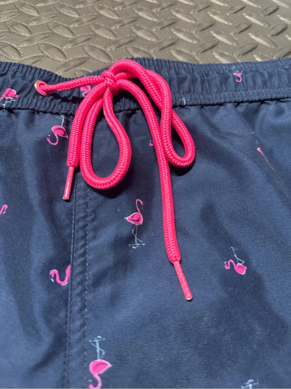 George Men’s Flamingo Swim Trunks Navy Pink Size Large 36-38